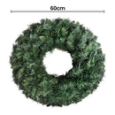 Jingle Jollys Christmas Wreath 60cm Artificial Green Garland Door Decoration 420 Tips Xmas Bush-2
