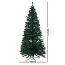 Jingle Jollys 1.8m Christmas Tree Optic Fibre LED Xmas tree Warm White-2