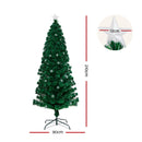 Jingle Jollys 2.1m Christmas Tree Optic Fibre LED Xmas tree Multi Colour-2
