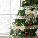 Jingle Jollys 20M Christmas Ribbon Roll Bow Printed Xmas Tree Decor Gift Gold-7