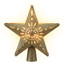 Jingle Jollys Christmas Tree Topper Star Snowflake Projector Party Glitter Gold-1