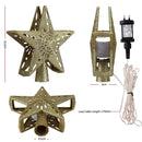 Jingle Jollys Christmas Tree Topper Star Snowflake Projector Party Glitter Gold-2