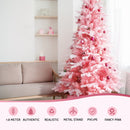 Jingle Jollys Christmas Tree 1.8m Pink Xmas Tree Snowy Party Decor 810 Tips-4