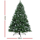 Jingle Jollys Christmas Tree 2.1m Snowy Xmas Tree Decoration 905 Tips-2