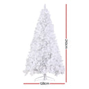 Jingle Jollys Christmas Tree 2.1m 500 LED Xmas Tree Decorations White 1260 Tips-2
