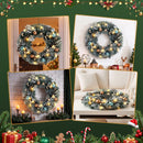 Jingle Jollys 60cm Christmas Wreath with LED Lights Snowy Garland Xmas Decor-8