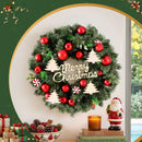 Jingle Jollys Christmas Wreath 40CM Xmas Garland Baubles Ornaments Party Decor-4