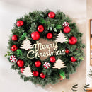 Jingle Jollys Christmas Wreath 40CM Xmas Garland Baubles Ornaments Party Decor-8
