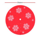 Jingle Jollys Christmas Tree Skirt 120cm Snowflake Ornaments Party Decorations-2