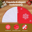 Jingle Jollys Christmas Tree Skirt 120cm Snowflake Ornaments Party Decorations-4