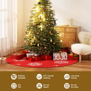 Jingle Jollys Christmas Tree Skirt 120cm Snowflake Ornaments Party Decorations-6