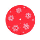 Jingle Jollys Christmas Tree Skirt 90cm Snowflake Ornaments Party Decorations-1