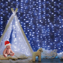 Jingle Jollys 6X3M Christmas Lights Curtain Light Cool White 600 LED-1