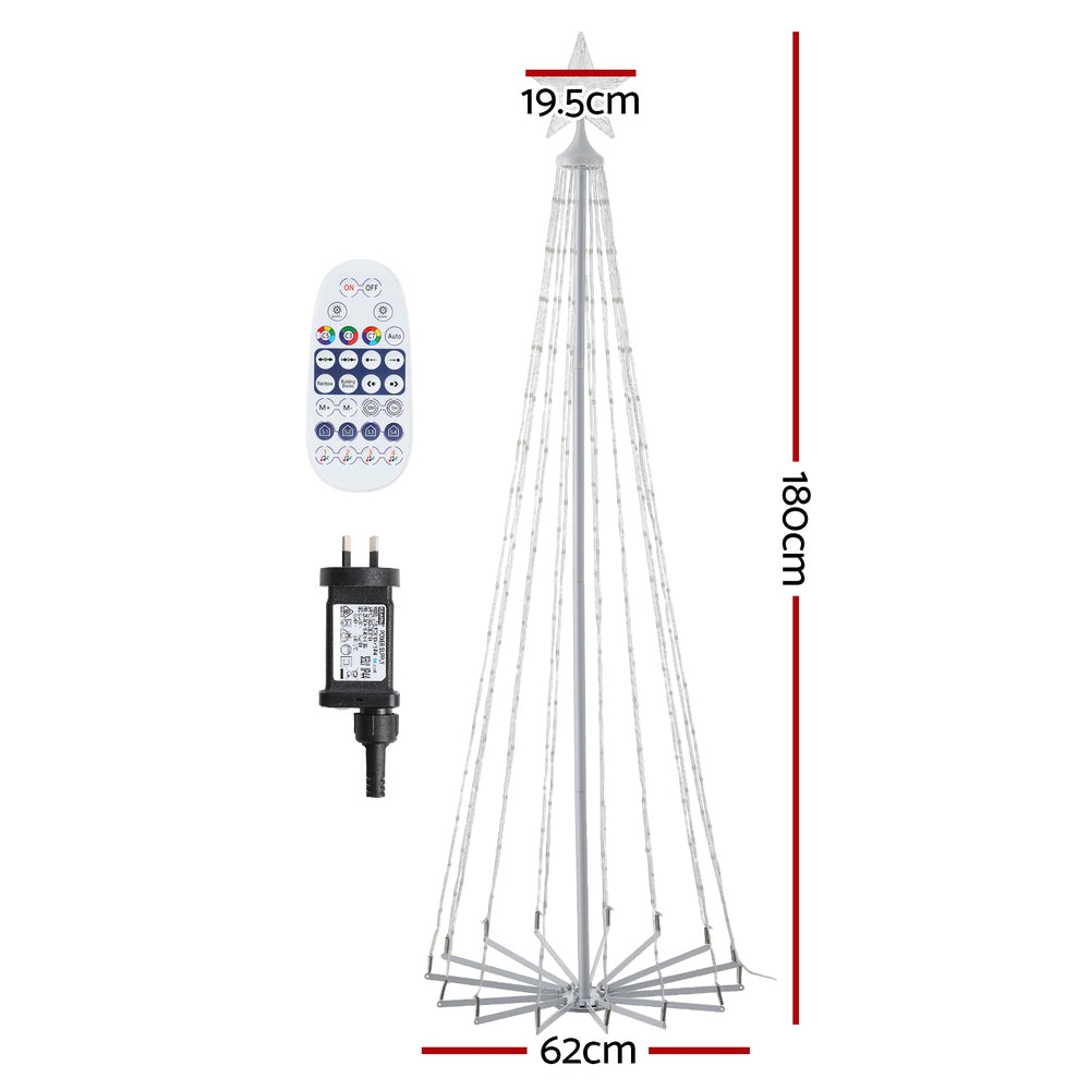 1.8M Christmas Tree 265 LED RGB Fairy Lights Jingle Jollys - 0