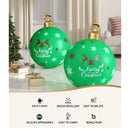 Jingle Jollys Christmas Inflatable Ball Bauble 60cm Outdoor Decoration Green-5