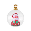 Jingle Jollys Christmas Inflatable Ball 60cm Santa Decoration Giant Bauble Clear-1