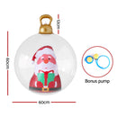 Jingle Jollys Christmas Inflatable Ball 60cm Santa Decoration Giant Bauble Clear-2