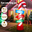 Jingle Jollys Christmas Inflatable Candy Pole 2.4M Illuminated Decorations-4