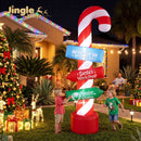 Jingle Jollys Christmas Inflatable Candy Pole 2.4M Illuminated Decorations-8