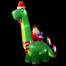 Jingle Jollys Christmas Inflatable Santa Dinosaur 3.8M Illuminated Decorations-1