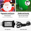 Jingle Jollys Christmas Inflatable Santa Dinosaur 3.8M Illuminated Decorations-5