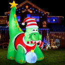 Jingle Jollys Christmas Inflatable Dinosaur 1.86M Height LED Decorations Illuminated-7