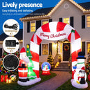 Jingle Jollys Christmas Inflatable Archwary Santa 3M Illuminated Decorations-6