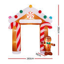 Jingle Jollys Christmas Inflatable Archwary Ginger 2.8M Illuminated Decorations-2