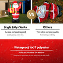 Jingle Jollys Christmas Inflatable Santa 2.4M Illuminated Decorations-6