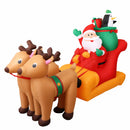 Jingle Jollys Christmas Inflatable Santa Sleigh 2.2M Illuminated Decorations-4