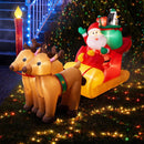 Jingle Jollys Christmas Inflatable Santa Sleigh 2.2M Illuminated Decorations-10