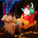 Jingle Jollys Christmas Inflatable Santa Sleigh 2.2M Illuminated Decorations-7