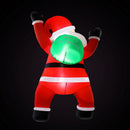 Jingle Jollys Christmas Inflatable Santa Climbing LED Illuminated Decorations 1.9M-2