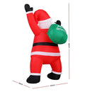 Jingle Jollys Christmas Inflatable Santa Climbing LED Illuminated Decorations 1.9M-3