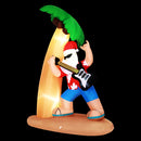 Jingle Jollys Christmas Inflatable Santa Guitar 2.1M Led Illuminated Decorations-1