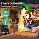 Jingle Jollys Christmas Inflatable Santa Guitar 2.1M Led Illuminated Decorations-4