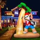 Jingle Jollys Christmas Inflatable Santa Guitar 2.1M Led Illuminated Decorations-7