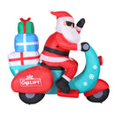 Jingle Jollys Christmas Inflatable Santa Motorbike LED Illuminated Decorations-3
