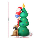 Jingle Jollys Christmas Inflatable Santa Tree 1.8M Illuminated Decorations-2
