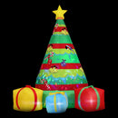 Jingle Jollys Christmas Inflatable Gift Tree 2.2M Height Flashing Light Decorations Illuminated-3
