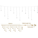 160 LED 6M Christmas Lights Icicle Light Solar Warm Jingle Jollys-2