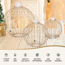 3 PCS Christmas Lights 360 LED Fairy Light Ball Decorations Jingle Jollys-4