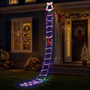 Jingle Jollys 3.5M Christmas Lights 300 LED Ladder Light with Santa Claus Decor-2