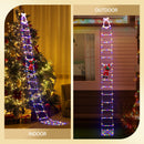 Jingle Jollys 3.5M Christmas Lights 300 LED Ladder Light with Santa Claus Decor-6