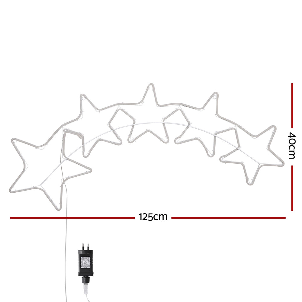 1.25M Christmas Lights Motif 560 LED Rope Light Outdoor Decoration Jingle Jollys - 0