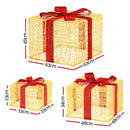 3 PCS Christmas Lights 240 LED Fairy Light Gift Box Decorations Jingle Jollys-2