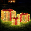 3 PCS Christmas Lights 240 LED Fairy Light Gift Box Decorations Jingle Jollys-7