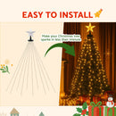 Jingle Jollys 2.5M Christmas Lights Waterfall String Light 300 LED Star Topper-6
