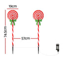 4 PCS Christmas Lights Path Ground Light Garden Decorations 68 LED Jingle Jollys-2