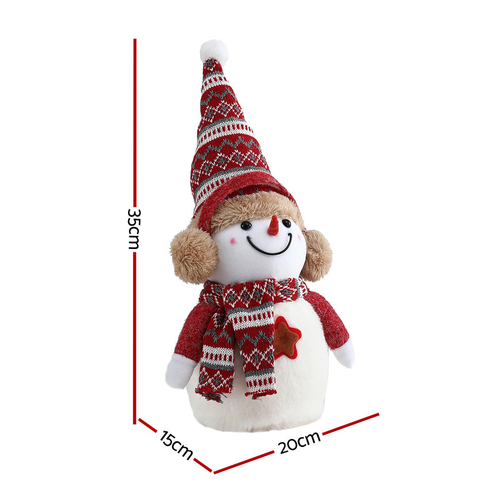 Jingle Jollys Christmas Snowman Handicraft Ornaments Party Decorations 35cm - 0